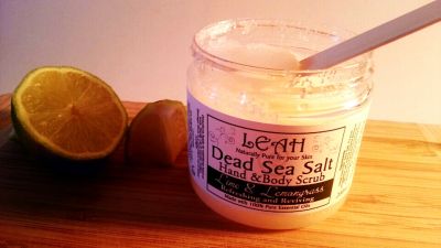 exfoliate with Leah body scrub